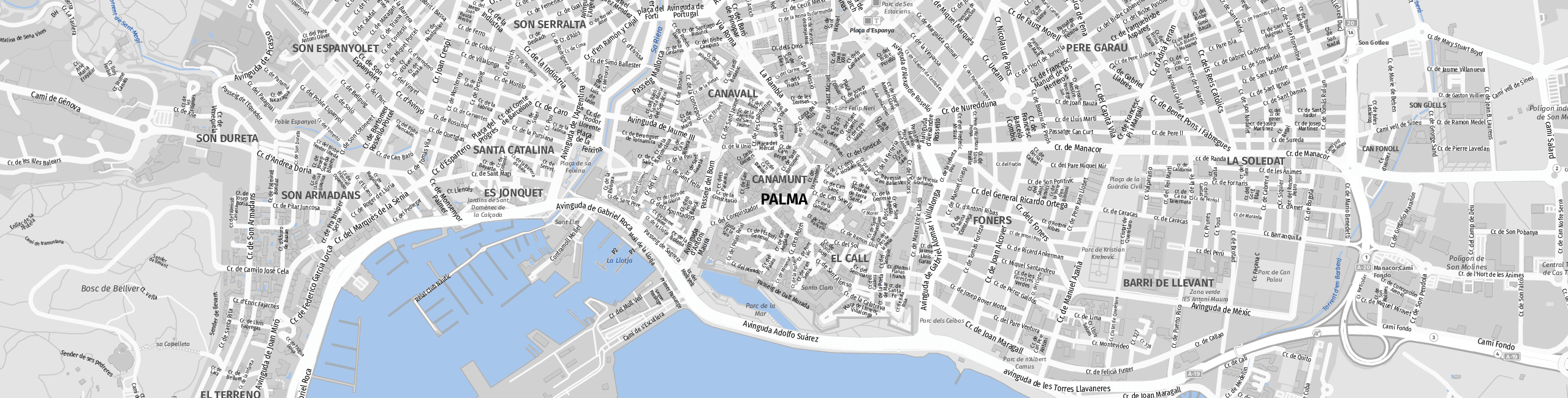 Stadtplan Palma de Mallorca zum Downloaden.