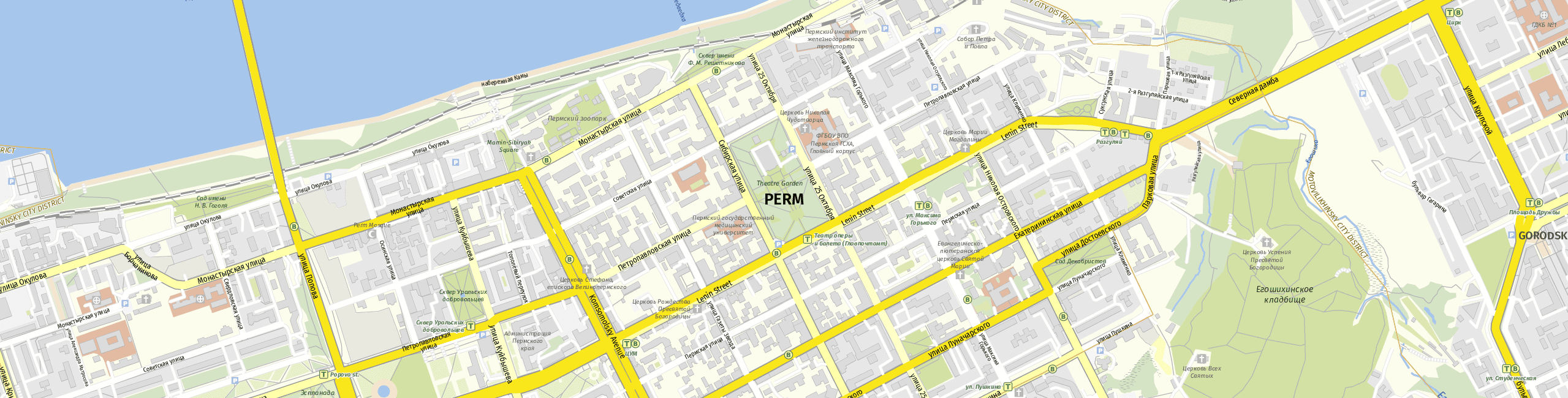 Stadtplan Perm zum Downloaden.