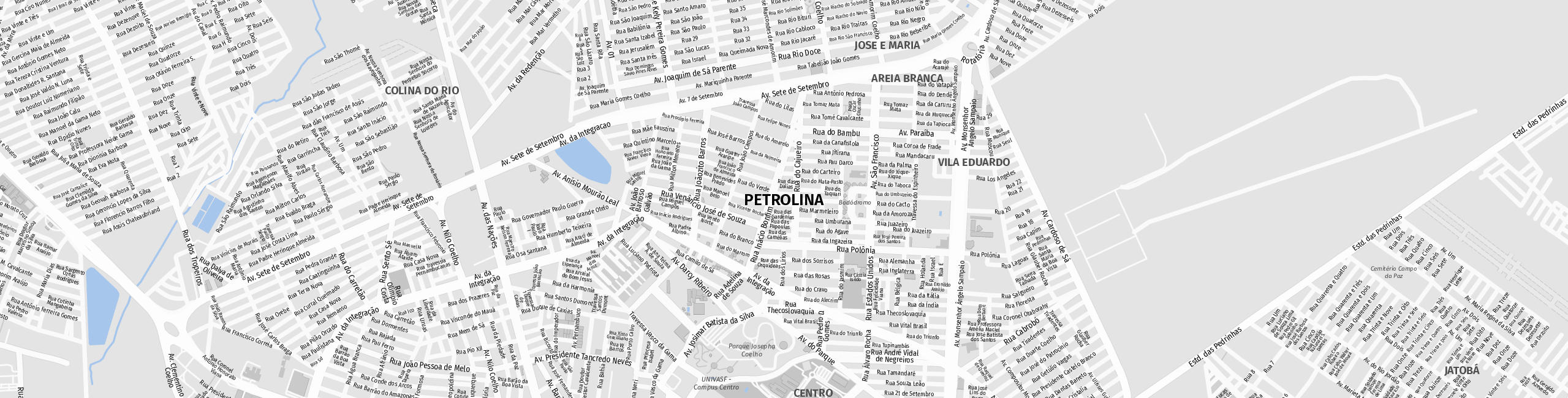 Stadtplan Petrolina zum Downloaden.