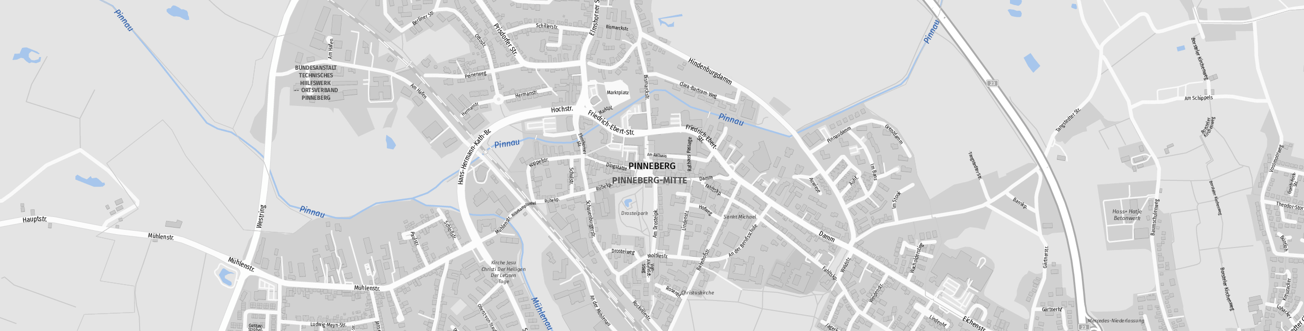 Stadtplan Pinneberg zum Downloaden.