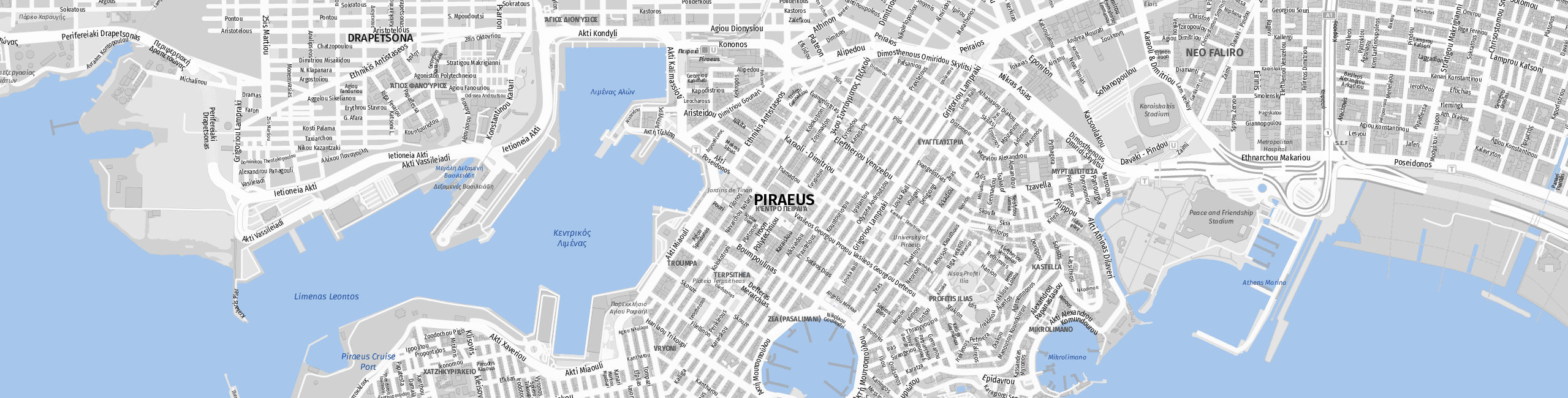 Stadtplan Piraeus zum Downloaden.