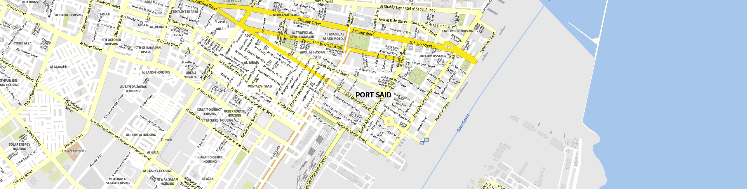 Stadtplan Port Said zum Downloaden.