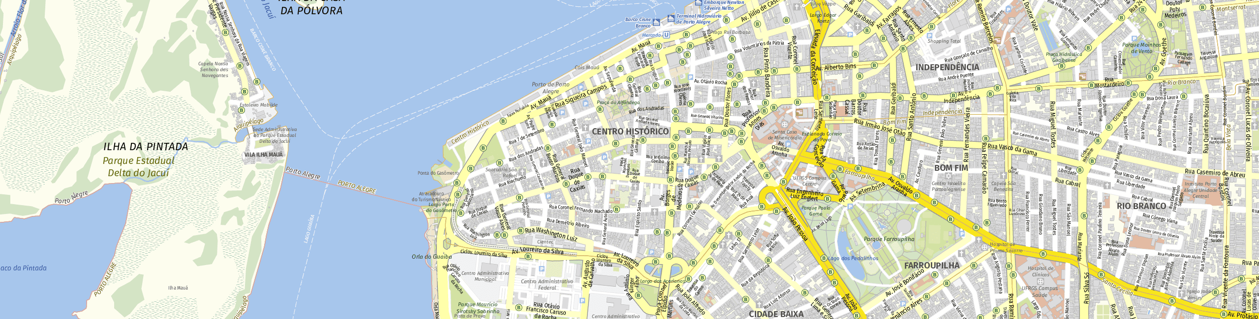 Stadtplan Porto Alegre zum Downloaden.