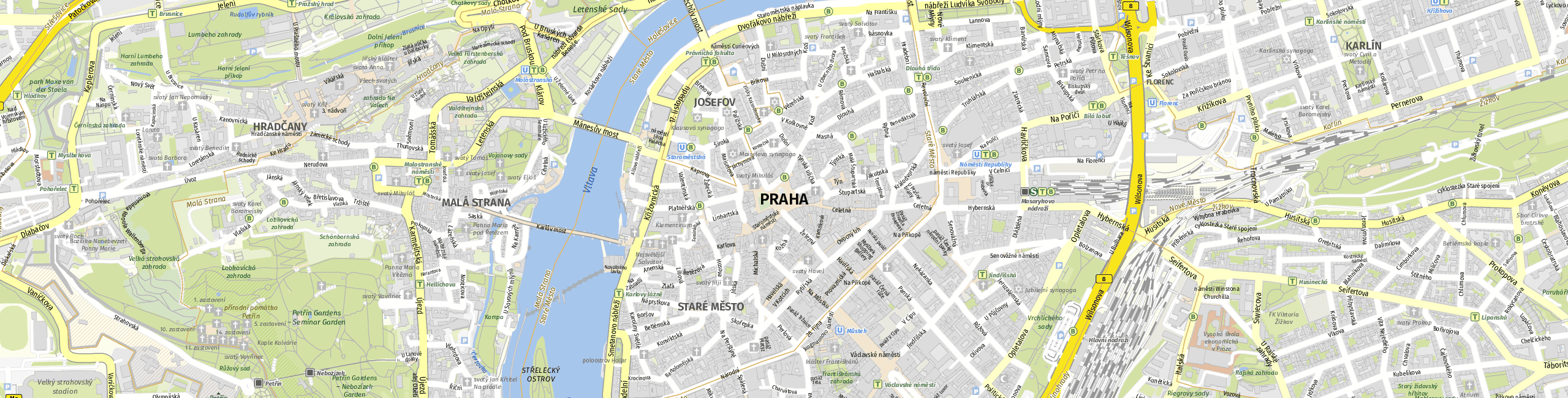 Stadtplan Prag zum Downloaden.
