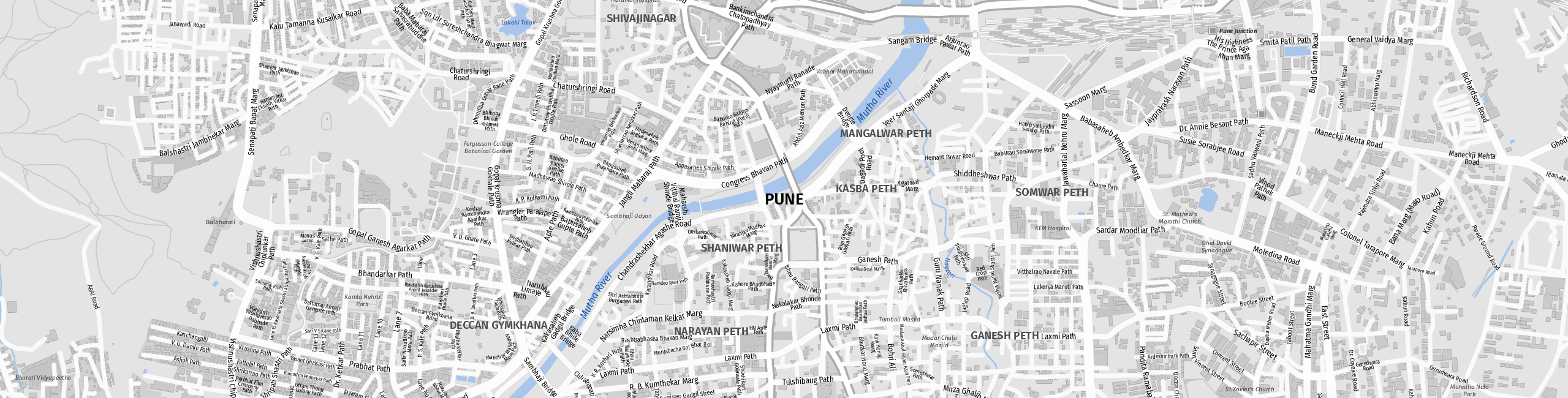 Stadtplan Pune zum Downloaden.