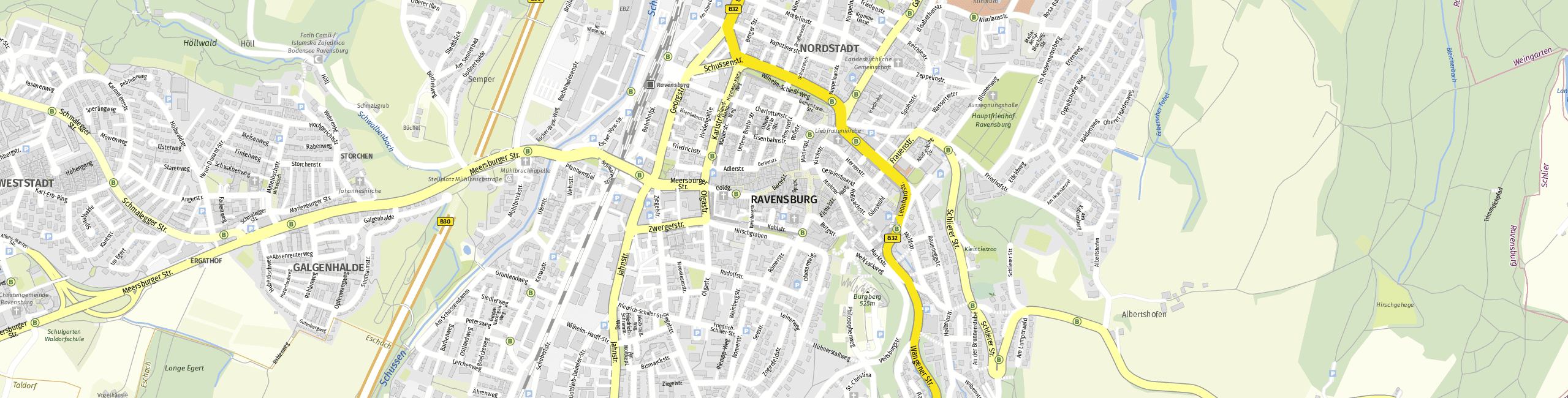 Stadtplan Ravensburg zum Downloaden.
