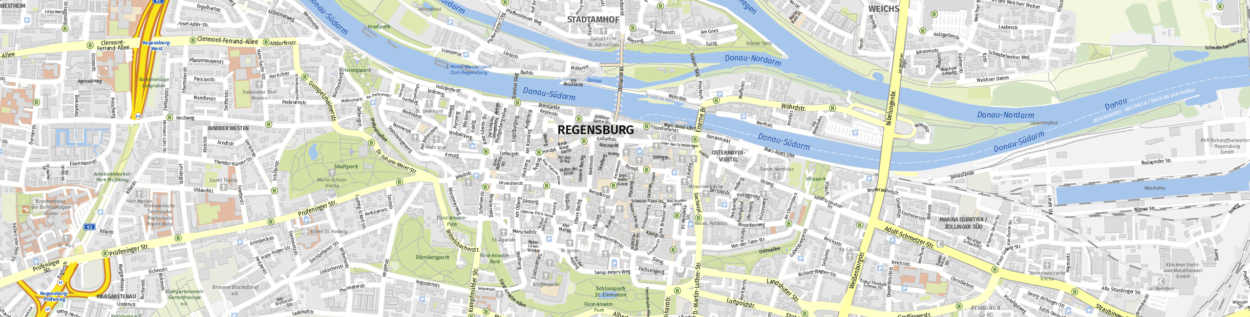 Stadtplan Regensburg zum Downloaden.