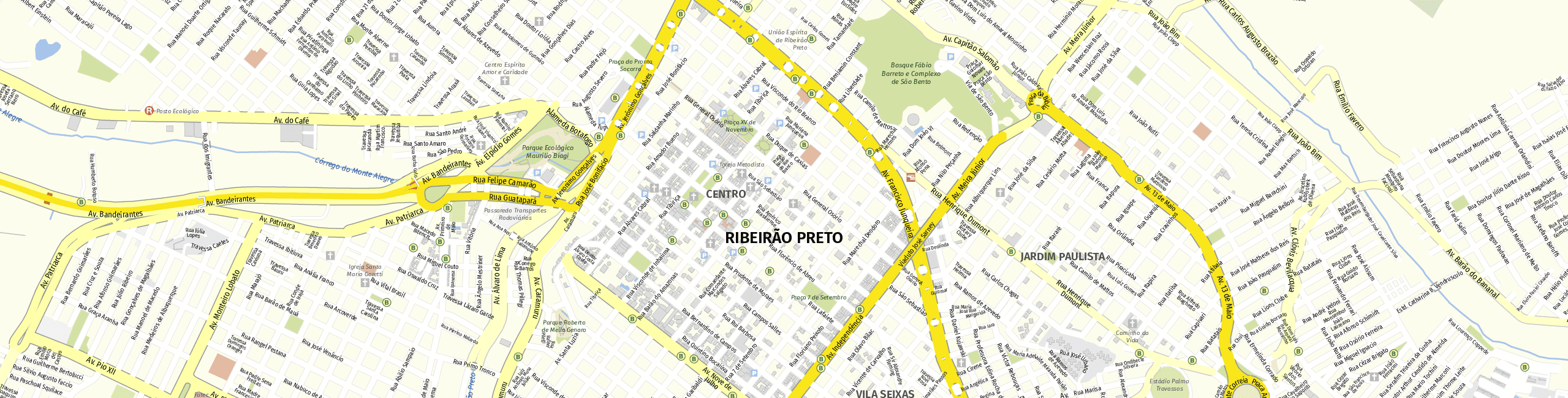 Stadtplan Ribeirão Preto zum Downloaden.