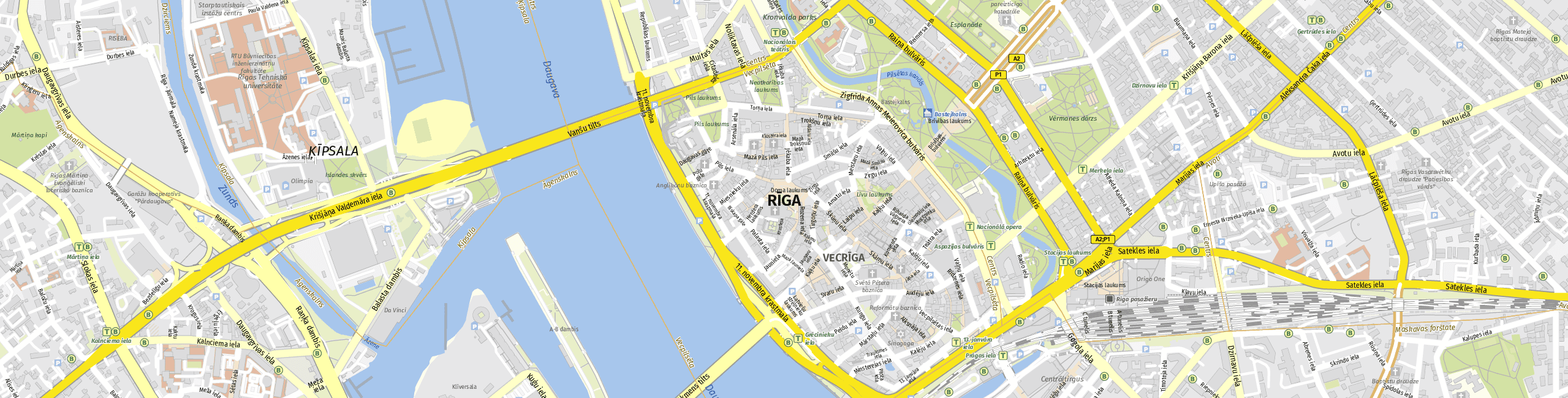 Stadtplan Riga zum Downloaden.