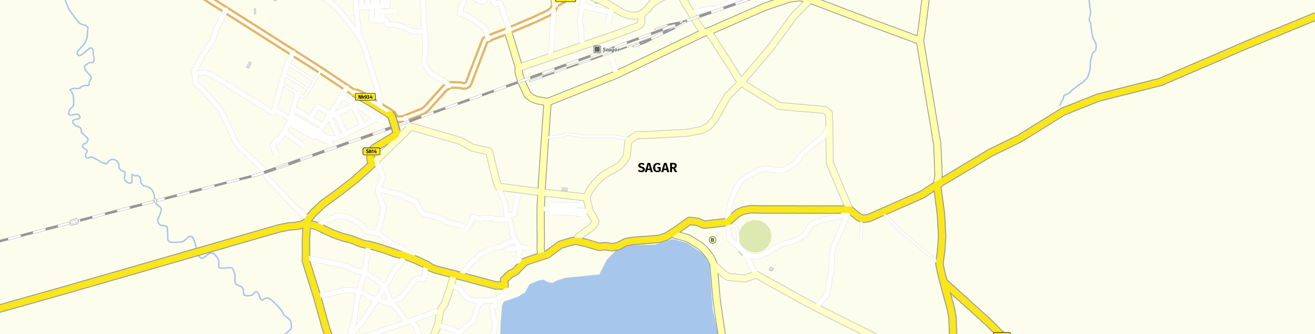 Stadtplan Sagar zum Downloaden.