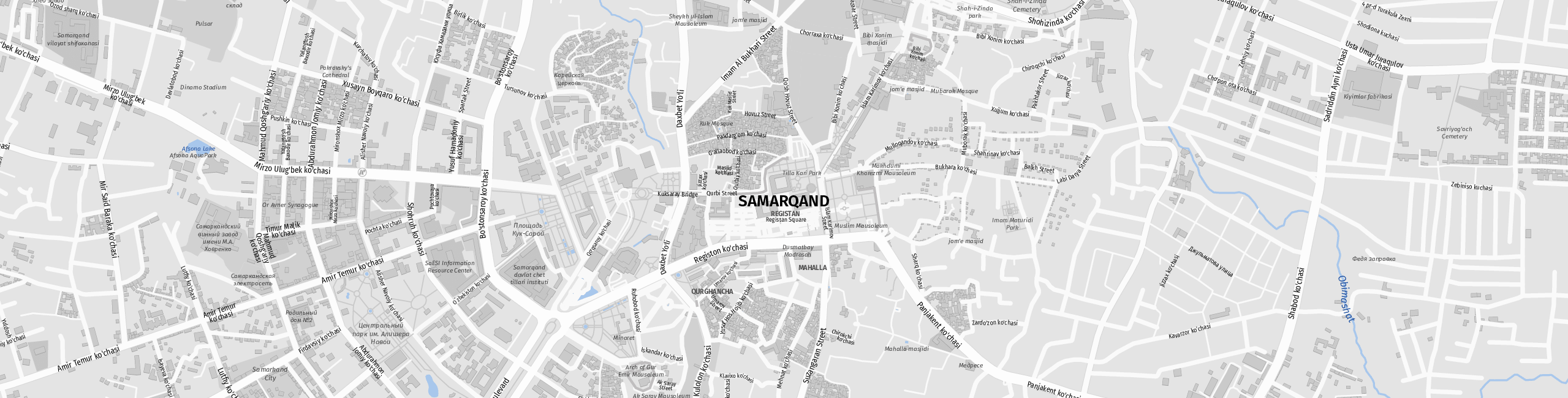 Stadtplan Samarkand zum Downloaden.