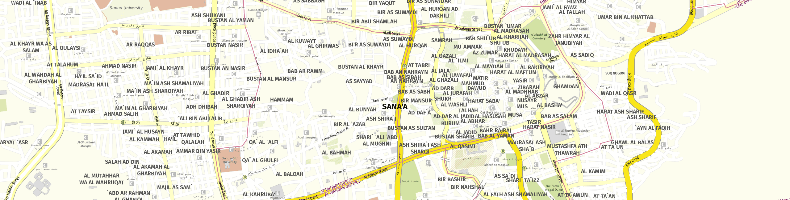 Stadtplan Sanaa zum Downloaden.