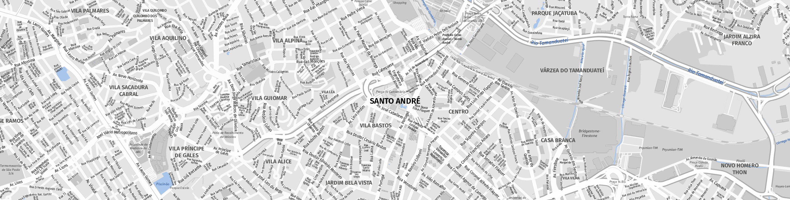 Stadtplan Santo André zum Downloaden.