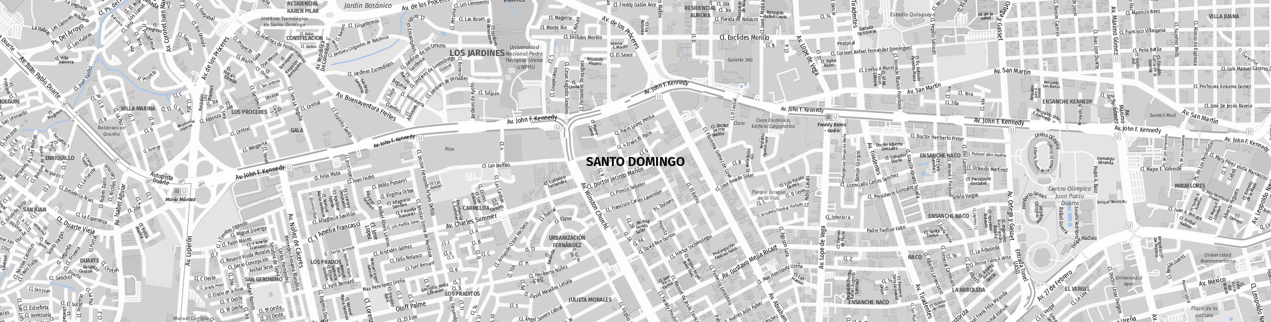 Stadtplan Santo Domingo zum Downloaden.