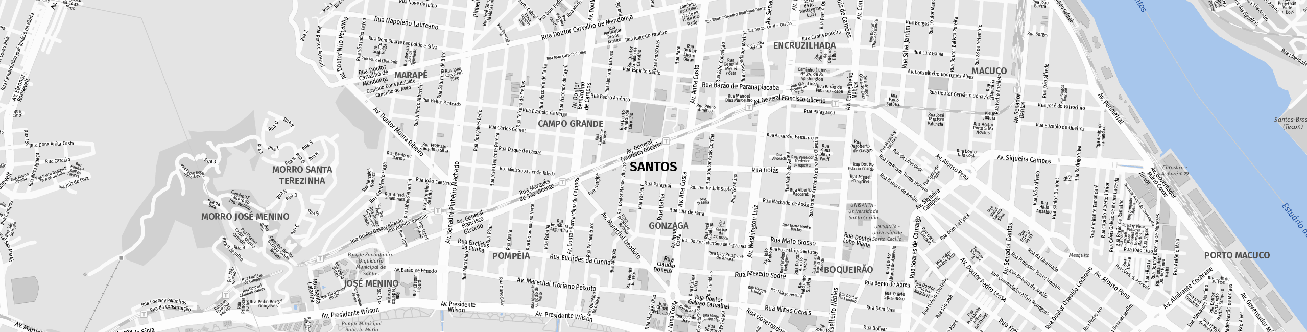 Stadtplan Santos zum Downloaden.