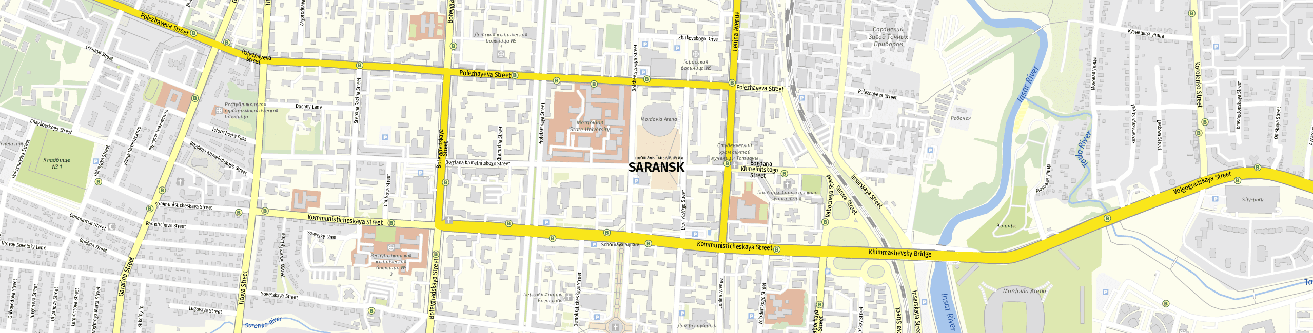 Stadtplan Saransk zum Downloaden.