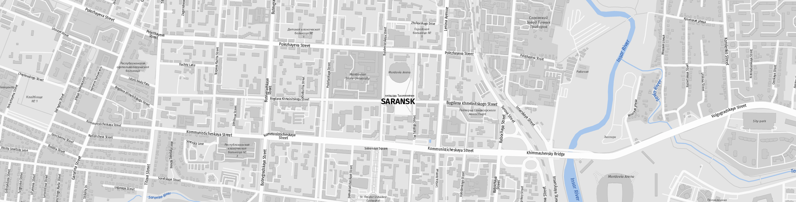 Stadtplan Saransk zum Downloaden.