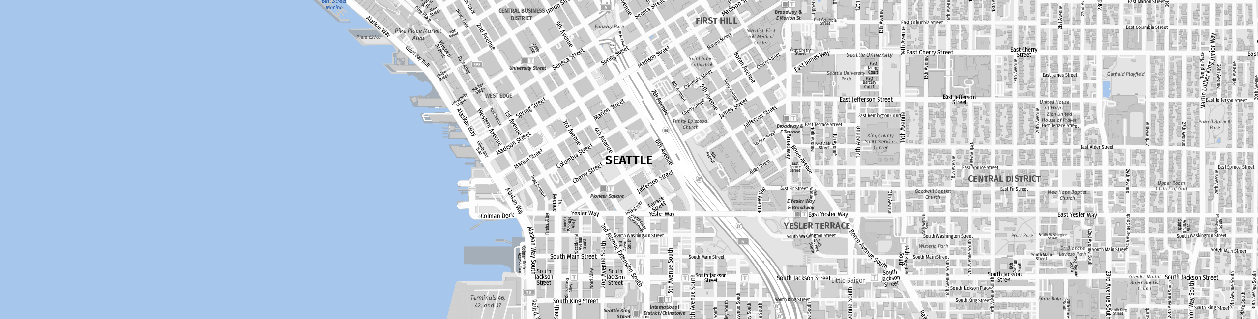 Stadtplan Seattle zum Downloaden.