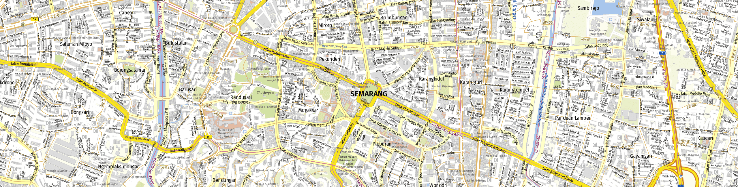 Stadtplan Semarang zum Downloaden.