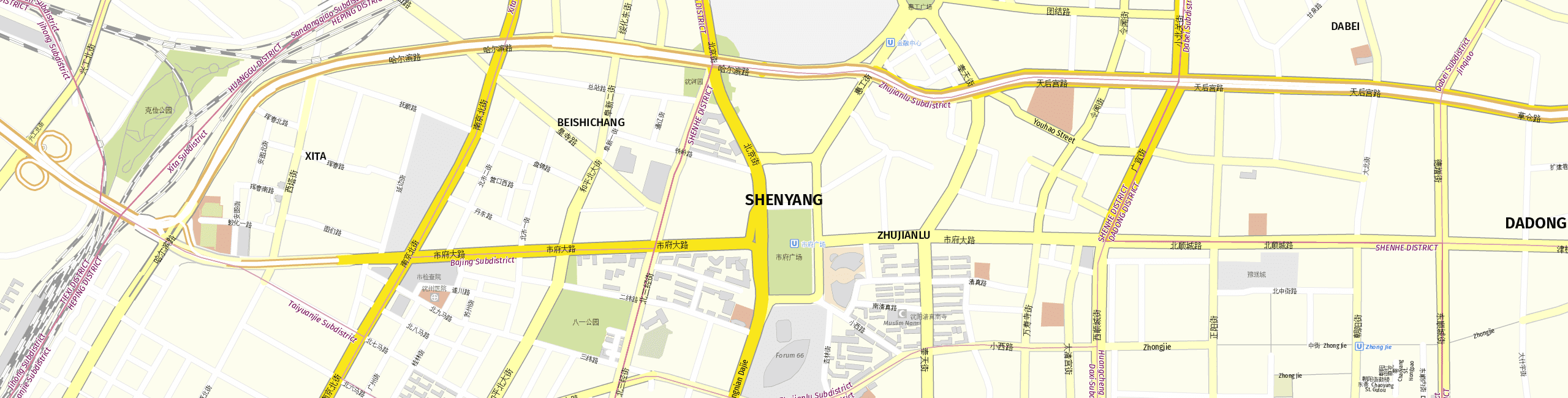 Stadtplan Shenyang zum Downloaden.