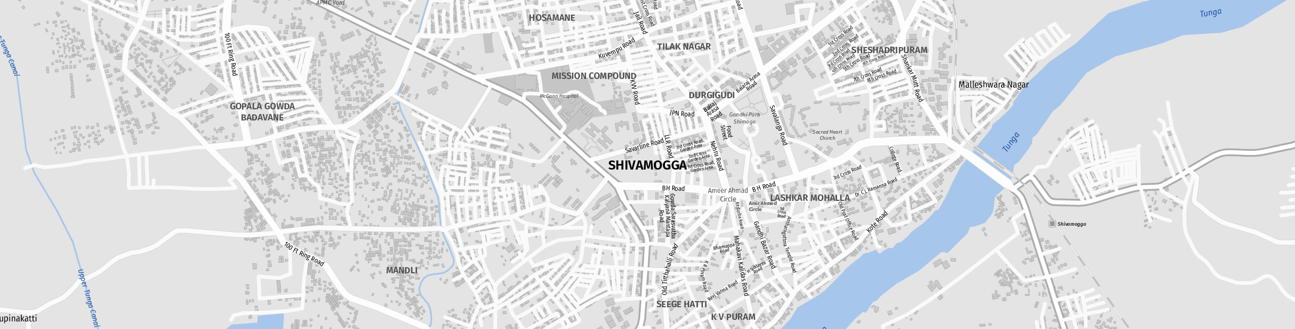 Stadtplan Shimoga zum Downloaden.