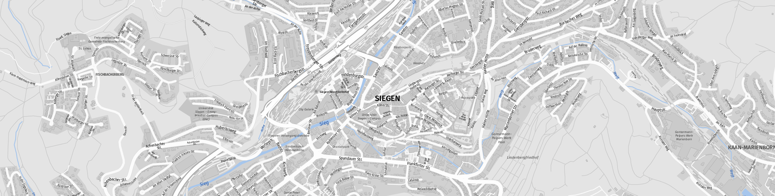 Stadtplan Siegen zum Downloaden.
