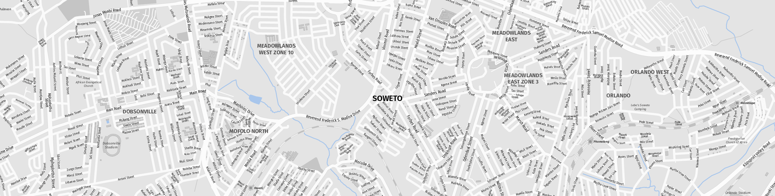 Stadtplan Soweto zum Downloaden.