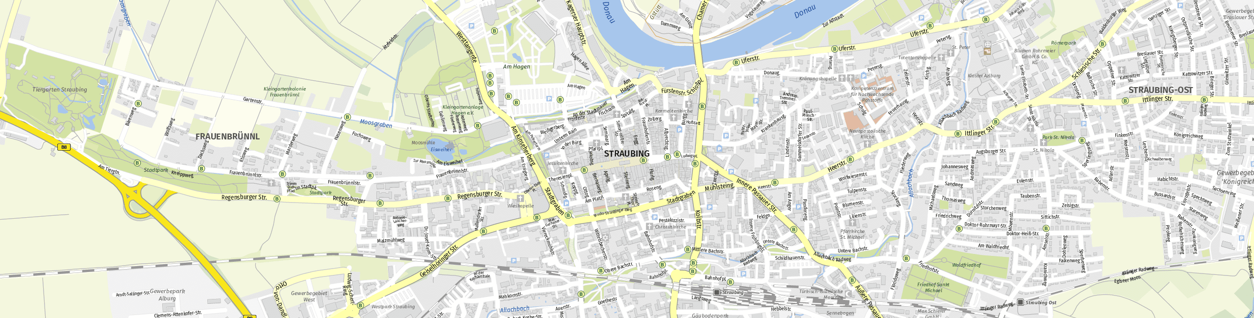Stadtplan Straubing zum Downloaden.