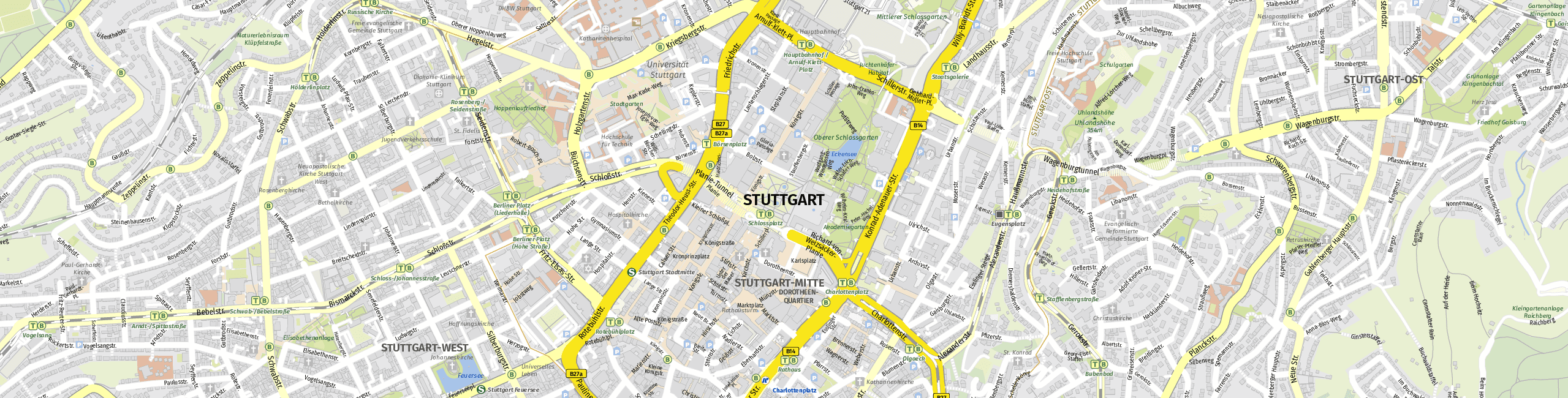 Stadtplan Stuttgart zum Downloaden.