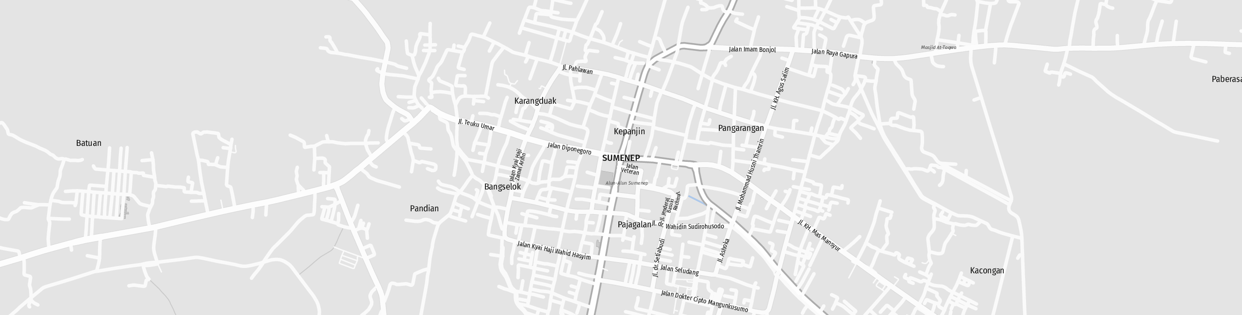 Stadtplan Sumenep zum Downloaden.