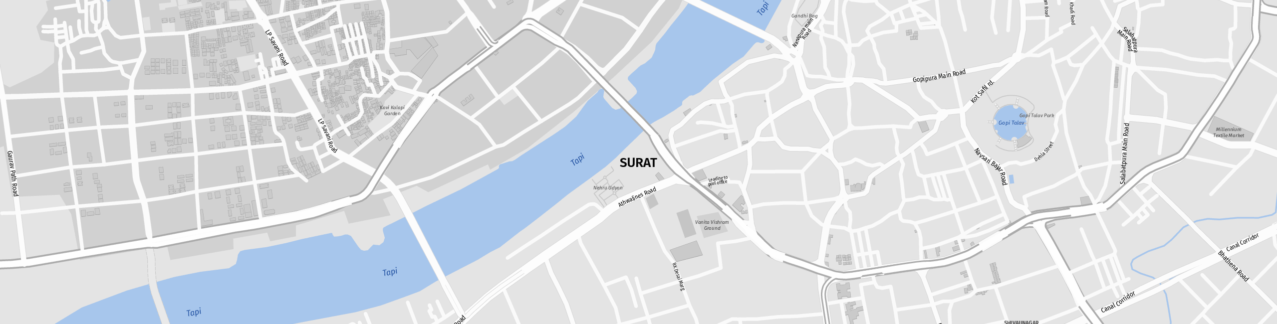 Stadtplan Surat zum Downloaden.