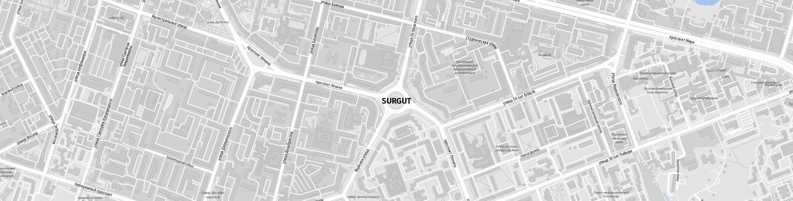 Stadtplan Surgut zum Downloaden.