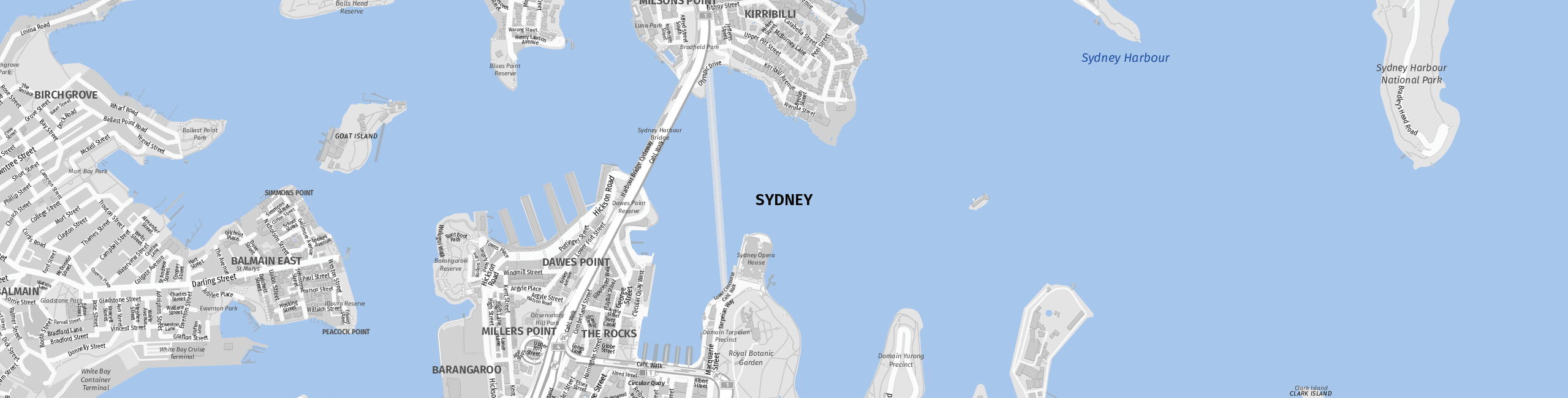Stadtplan Sydney zum Downloaden.
