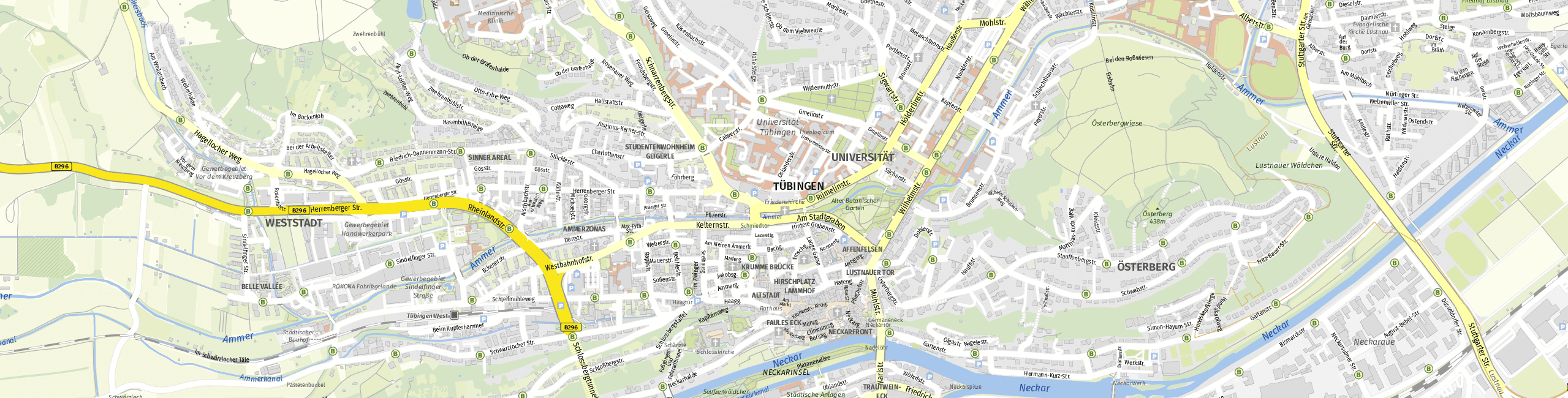 Stadtplan Tübingen zum Downloaden.