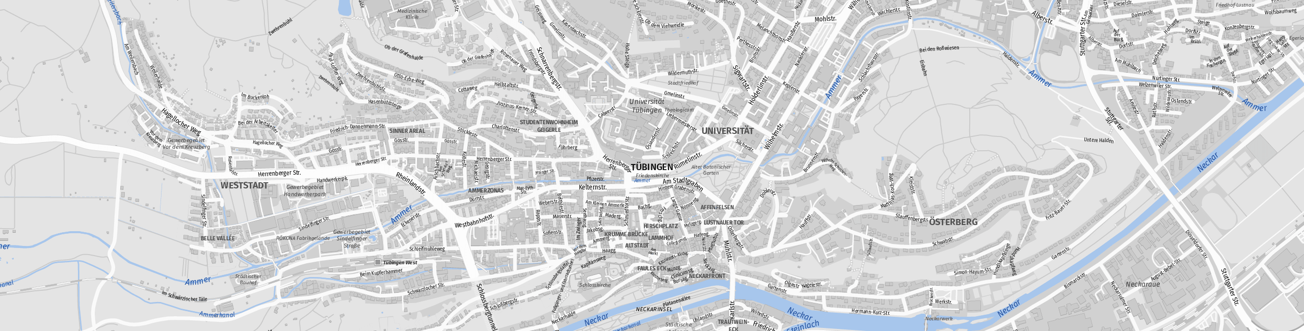 Stadtplan Tübingen zum Downloaden.