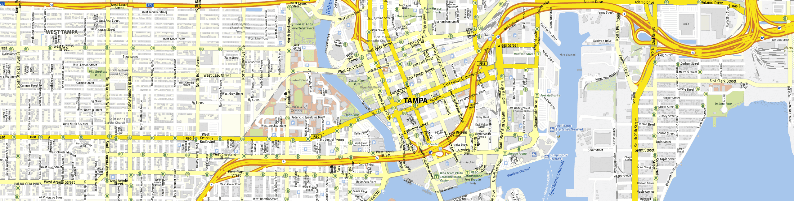 Stadtplan Tampa zum Downloaden.
