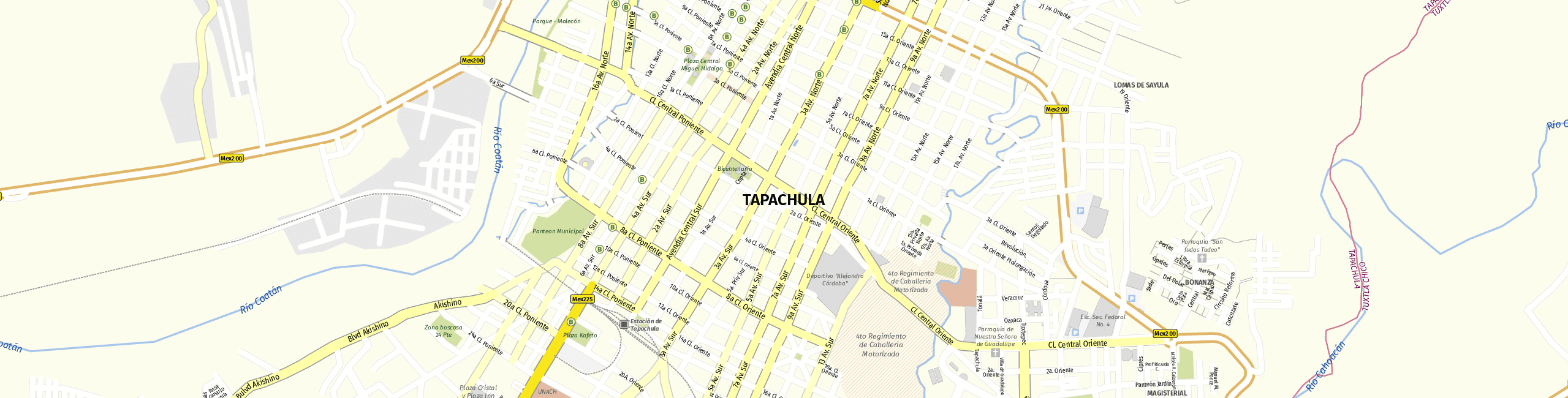 Stadtplan Tapachula zum Downloaden.