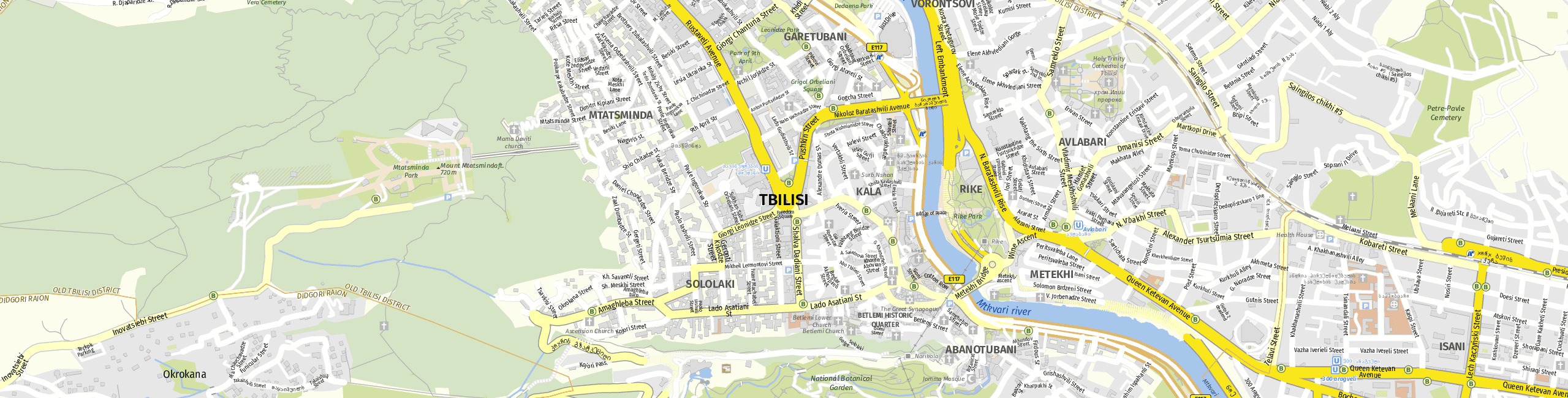 Stadtplan Tbilisi zum Downloaden.