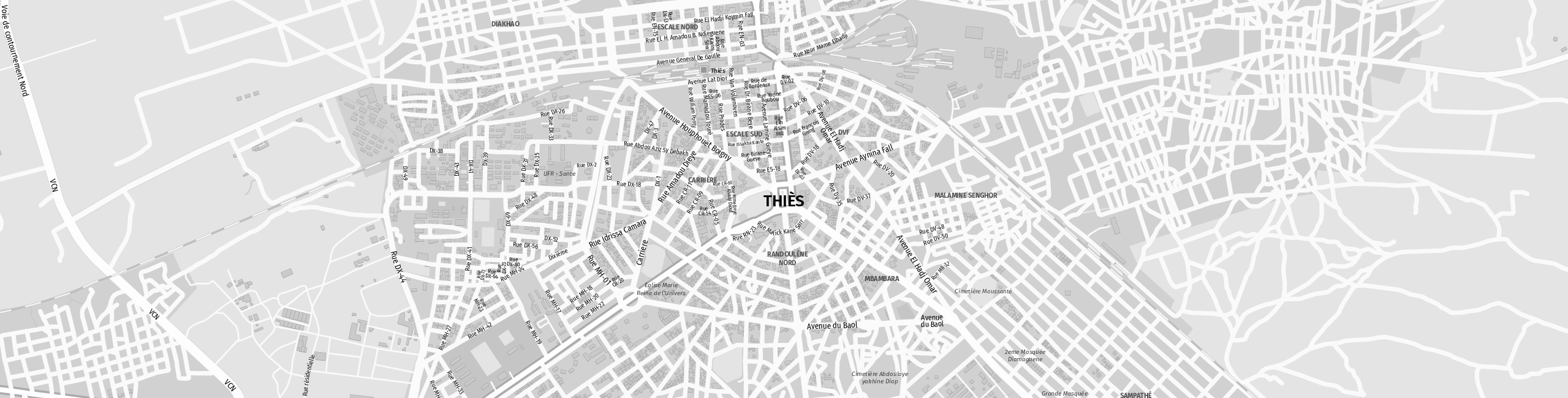 Stadtplan Thiès zum Downloaden.