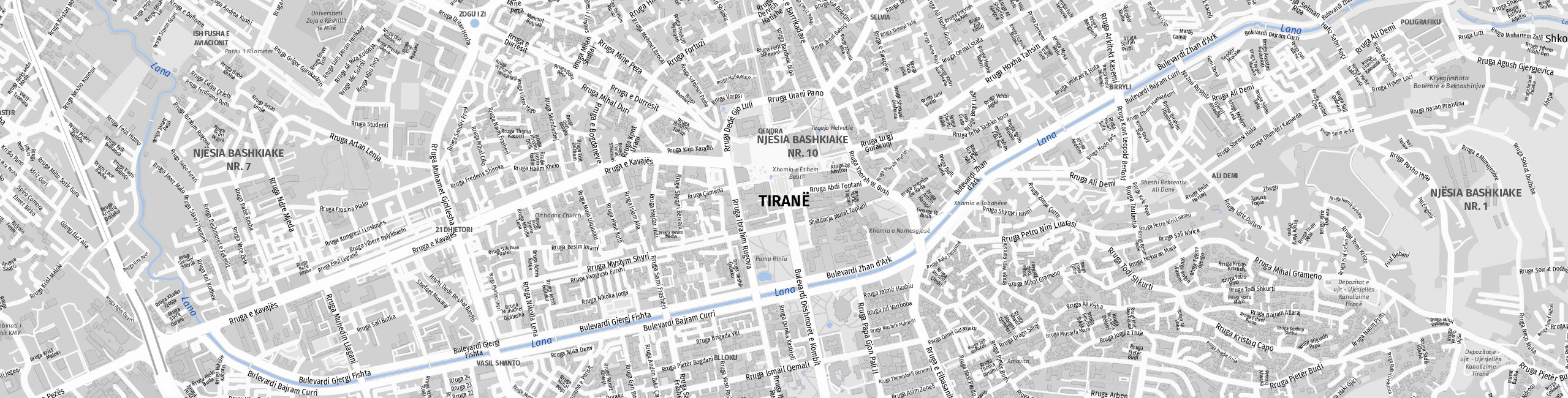 Stadtplan Tirana zum Downloaden.