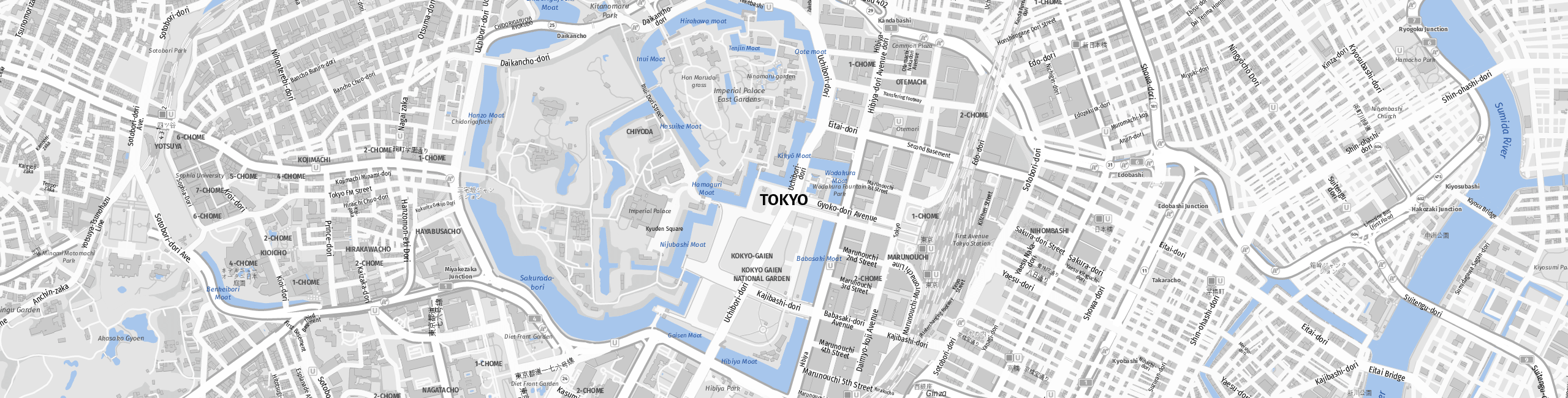 Stadtplan Tokio zum Downloaden.