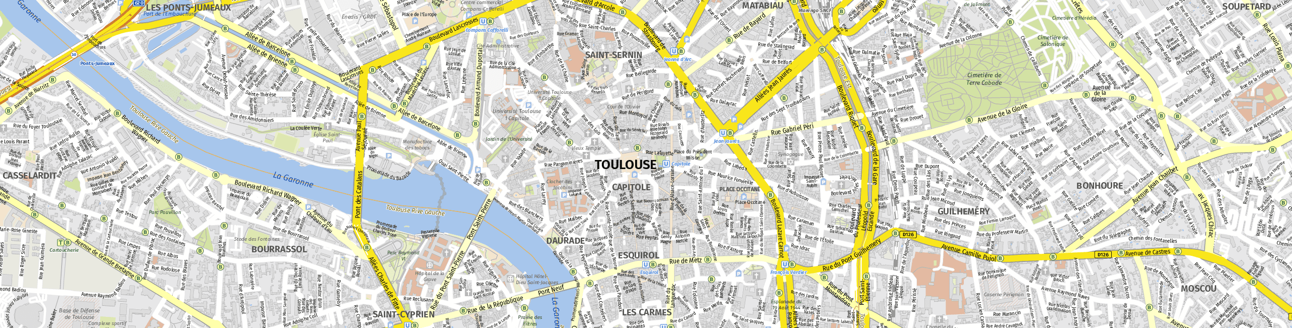 Stadtplan Toulouse zum Downloaden.