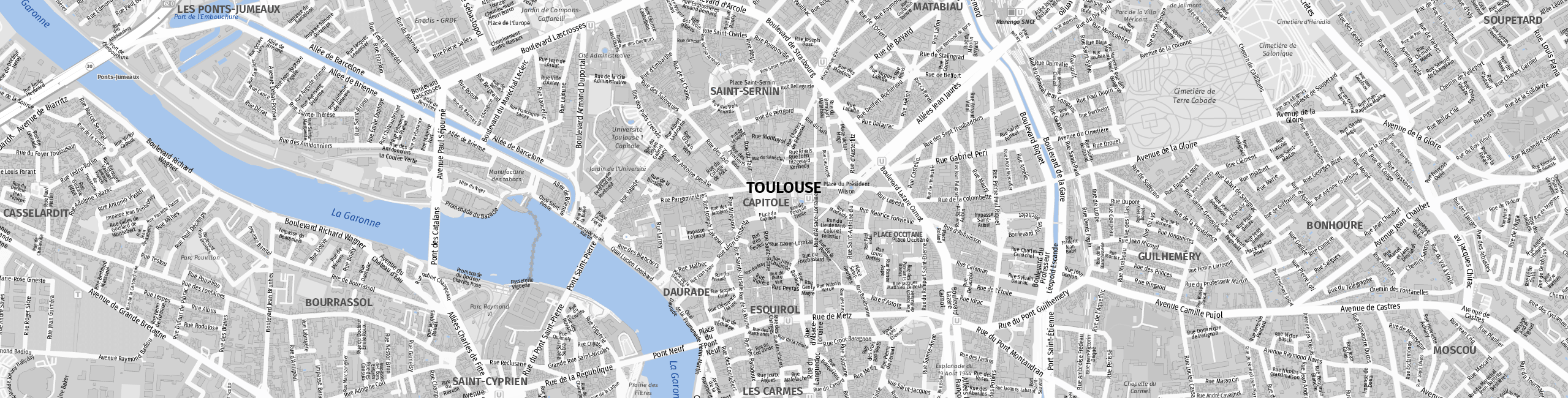 Stadtplan Toulouse zum Downloaden.