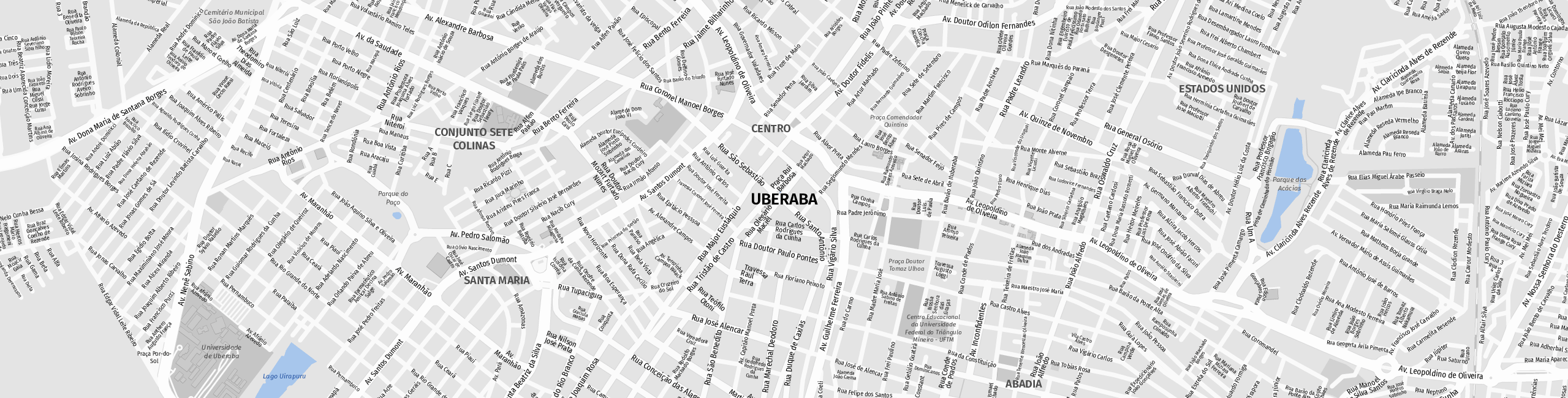 Stadtplan Uberaba zum Downloaden.