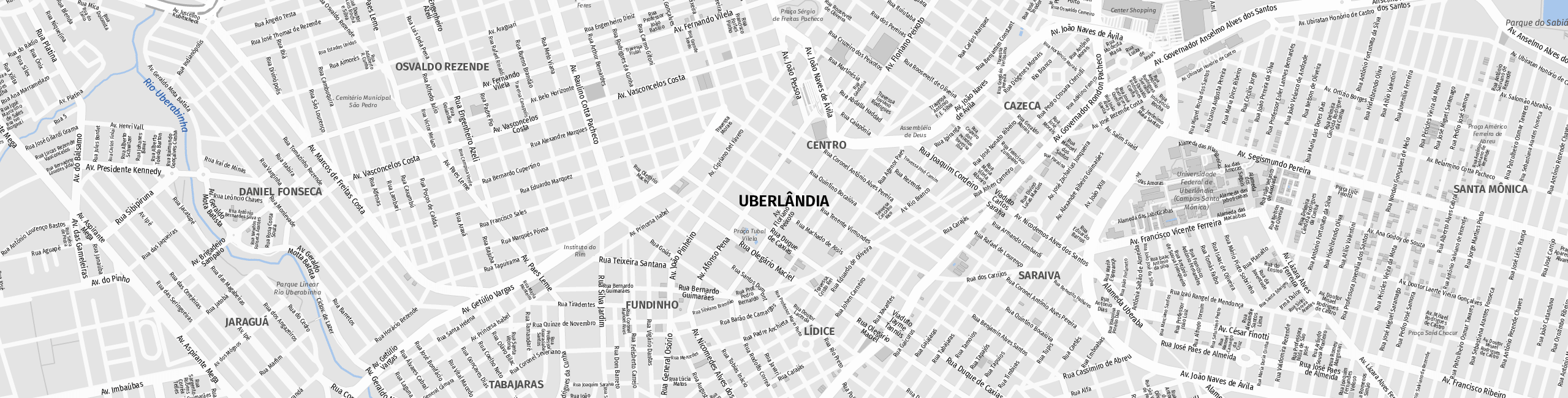 Stadtplan Uberlândia zum Downloaden.