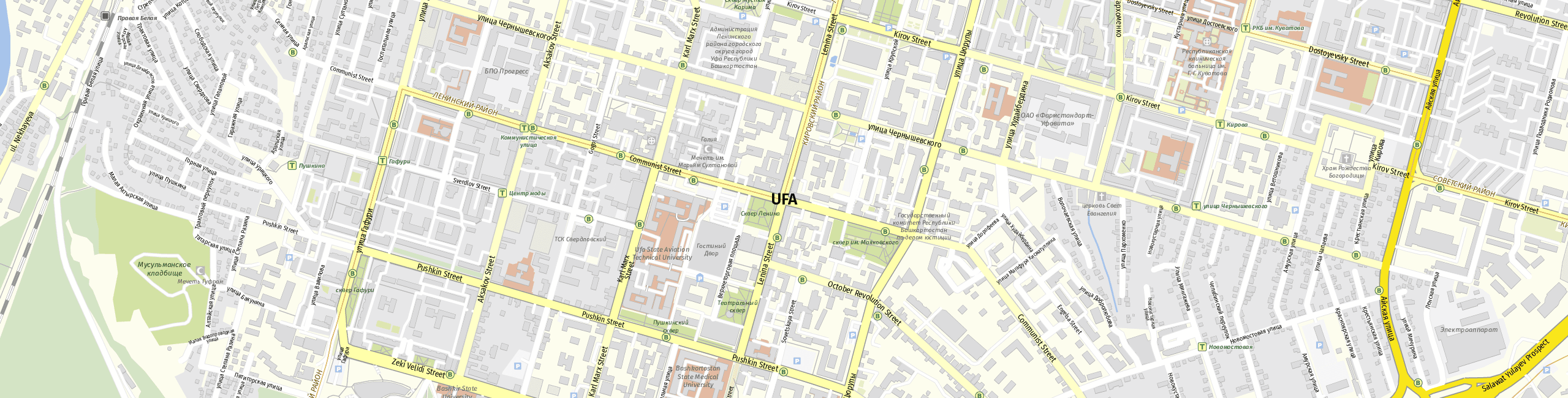 Stadtplan Ufa zum Downloaden.