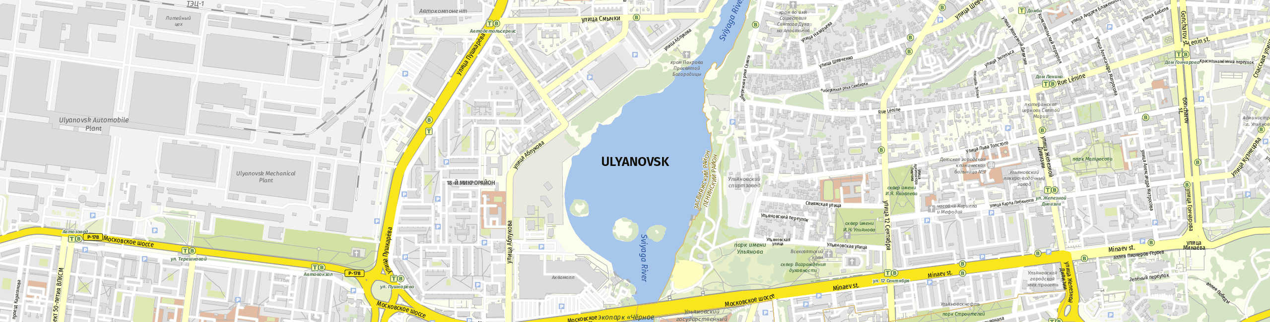 Stadtplan Ulyanovsk zum Downloaden.