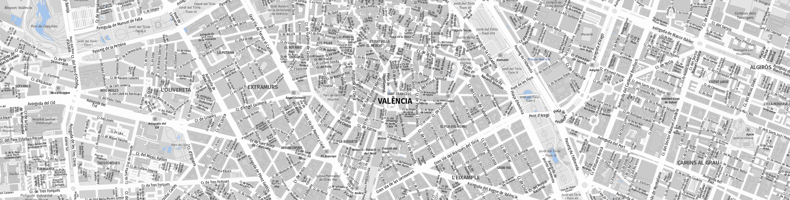 Stadtplan Valencia zum Downloaden.