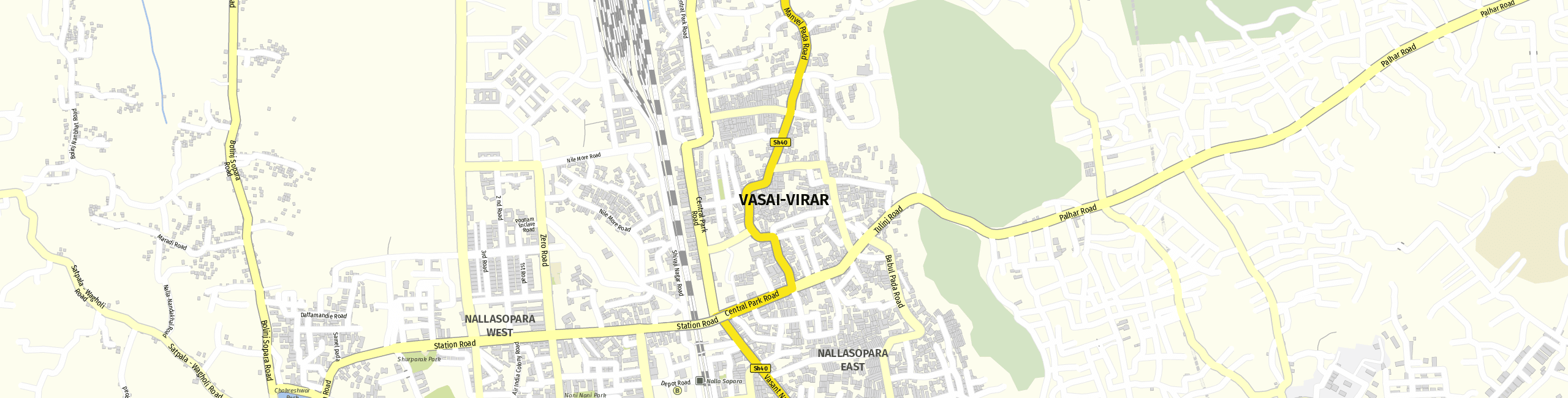 Stadtplan Vasai-Virar zum Downloaden.