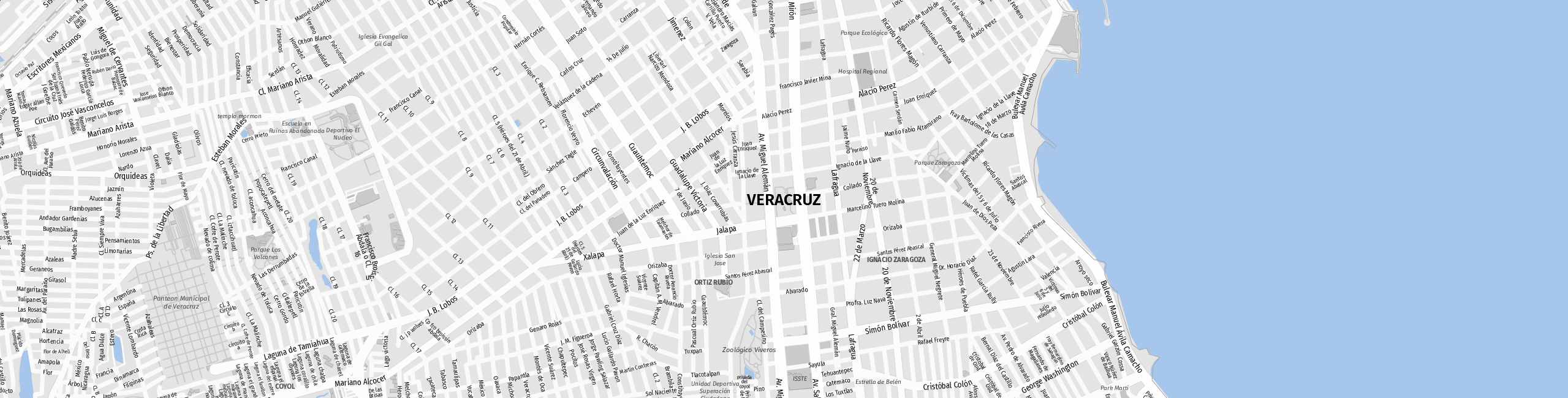 Stadtplan Veracruz zum Downloaden.